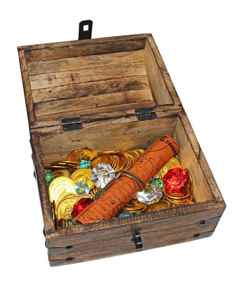 Pirate Treasure Chest With Gold Coinsgems And Pirate Map Nautical Cove