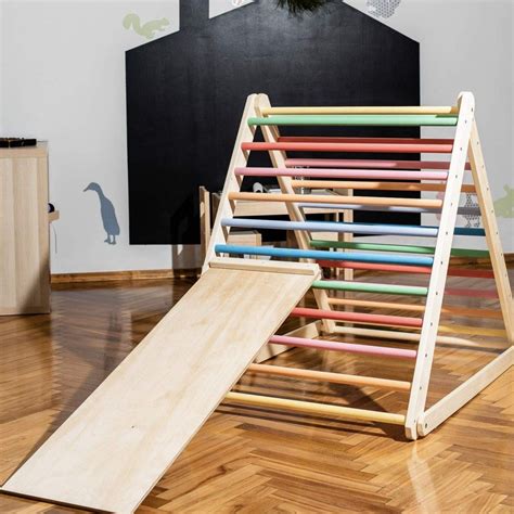 Homefordreams Pikler Triangle Step Triangle Without Ramp Climbing