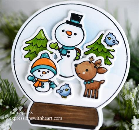 Doodlebug Winter Wonderland Snowglobe Mini Shape Card