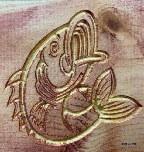 Bass Fish Free Dxf File Cut Ready For Cnc Machines