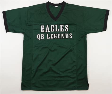 Eagles Qb Legends Jersey Signed By 4 With Ron Jaworski Donovan
