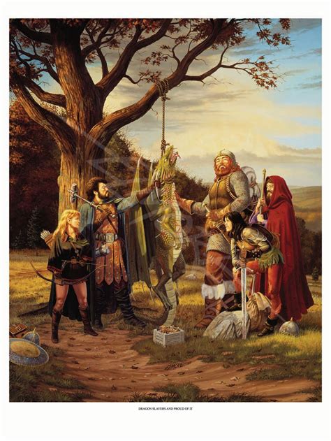 Larry Elmore · Dragon Slayers And Proud Of It Dungeons And Dragons