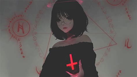 Hd Wallpaper Anime Girl Black Hair Sad Expression Semi Realistic