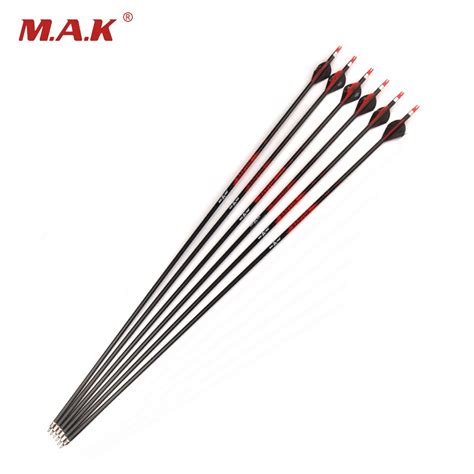 61224pcs 32 Inch Pure Carbon Arrows Od 78mm Spine 400 With