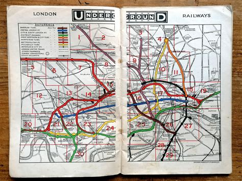 1930 London Underground Pocket Map Fh Stingemore Iconic Antiques