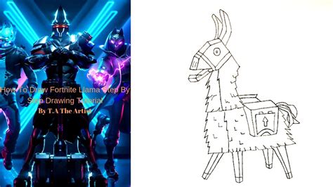 Enclose a narrow rectangle behind the snout, beginning at the small circle. How To Draw Loot Llama From Fortnite Season X Easy Step By ...