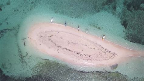 Aerial View Of Naked Island Part Of Island Hopping Tour On Philippine Island Of Siargao Stock