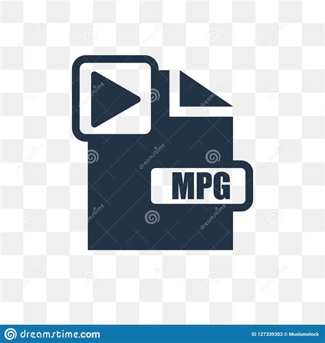 Mpg Vector Icon Isolated On Transparent Background Mpg Transpa Stock