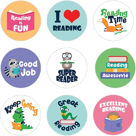 Reading Stickers For Kids Motivational Teacher Reward