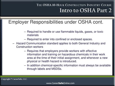 Ppt Introduction To Osha Part 2 Powerpoint Presentation Free