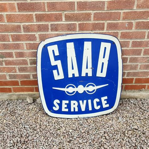 Saab Metal Sign Original Dealer Sign 1960s 70s Sold In 48 Hours To
