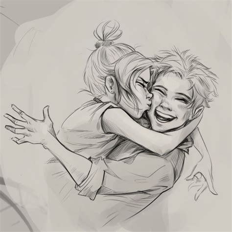 A Quick Sketch Dedicated To Spring And Hugs Anna Anikeyka In 2023