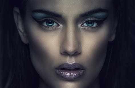 Wallpaper Face Women Monochrome Model Makeup Closeup Blue Mouth Emotion Head Color