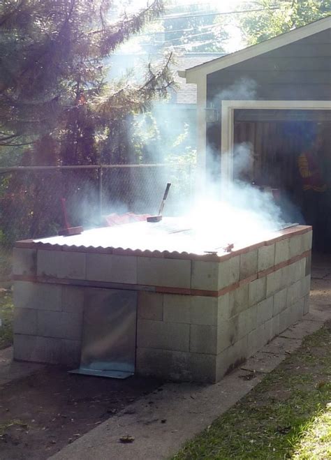 Build A Cinder Block Pit Smoker For 250 The Owner Builder Network