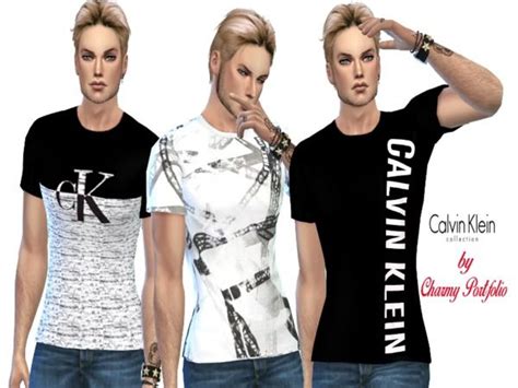 Charmy Sims Portfolios Classic Calvin Klein Mens T Shirts Sims 4
