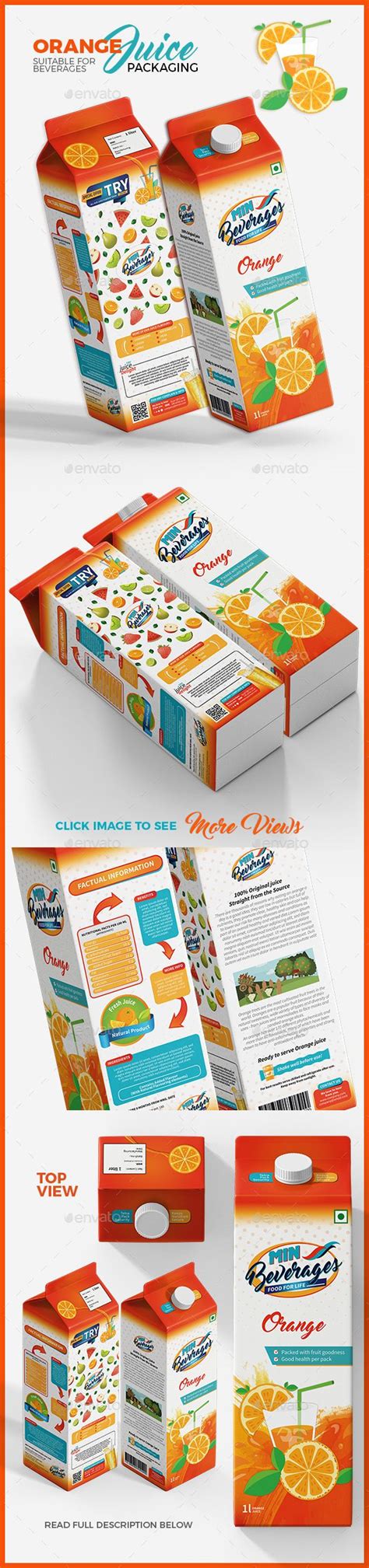 Orange Juice Packaging Juice Packaging Packaging Template Design