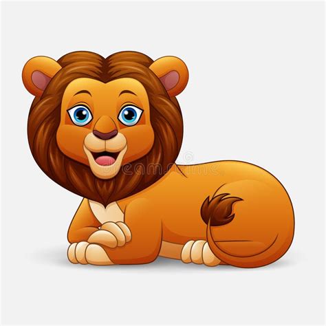 Cartoon Lion Sitting Stock Vector Illustration Of Cartoon 118306891
