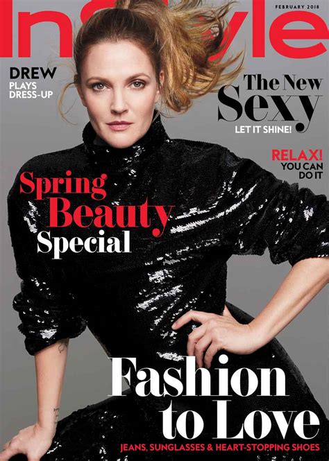 Drew Barrymore Gets Creative With Instyle Magazine Glitter Magazine
