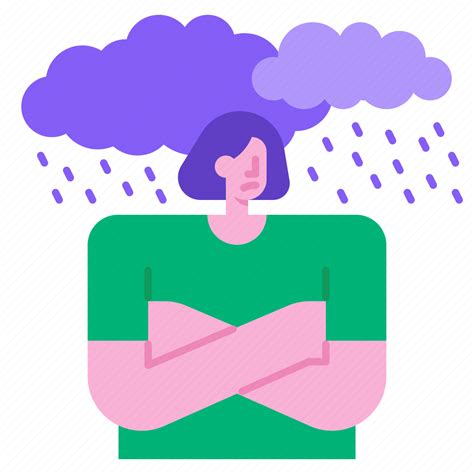 Depression Stress Sad Pain Mental Weather Head Icon Download On