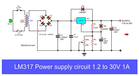 My First Variable Power Supply Using Lm317 Eleccircuit