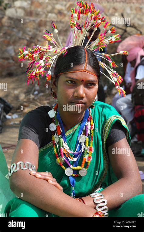 Tribal Indian Woman Performer At Surajkund Crafts Mela Surajkund