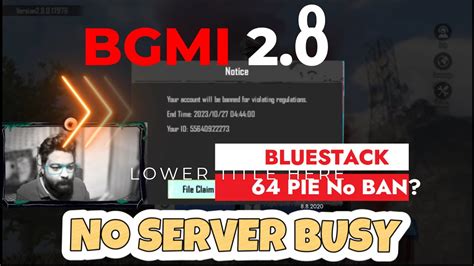 Ban No Error Bluestacks Msi App Player Error Code Restrict Area Bgmi Update Youtube