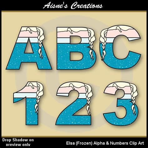 Elsa Frozen Alphabet Letters And Numbers Clip Art Graphics Disney