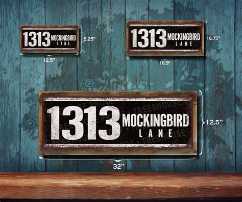 1313 Mockingbird Lane Custom Address Sign Rustic Looking Etsy