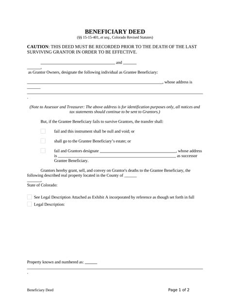 Death Deed Beneficiary Doc Template Pdffiller