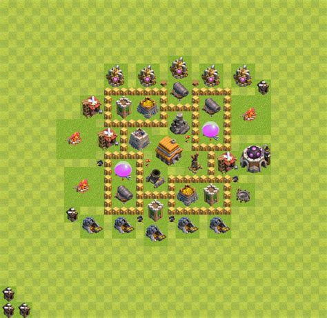 Level 5 Town Hall Base Best Town Hall Level 5 Th5 Base Defense