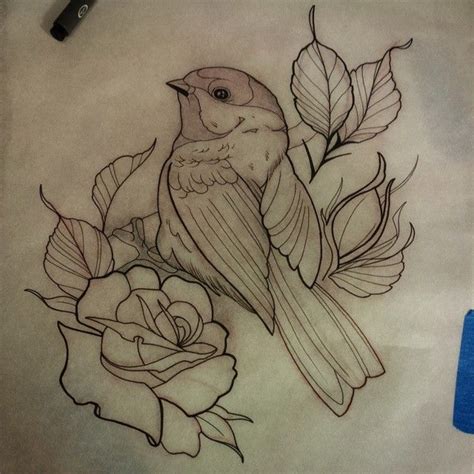 I'm sure you will be thrilled to see realistic flower drawings on a. A chickadee for mondays appointment @providencetattoos # ...