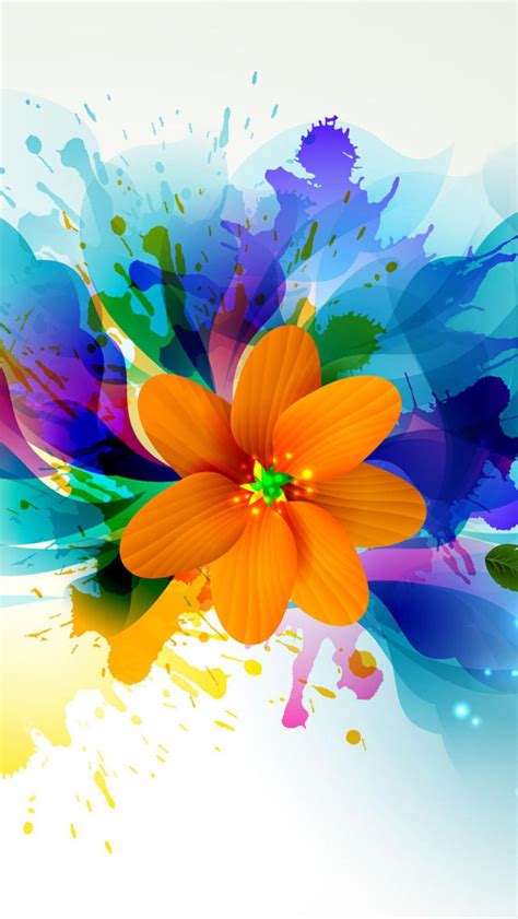 Colorful Splash Painting Flowers Iphone 6 6 Plus And Iphone 54