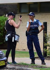 Pia Miller Films Home And Away Arrest Scene In Uniform Daily Mail Online