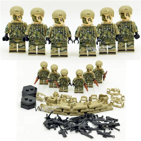 6pcs Special Forces Military Soldiers Ww2 Swat Navy Seals Team Army