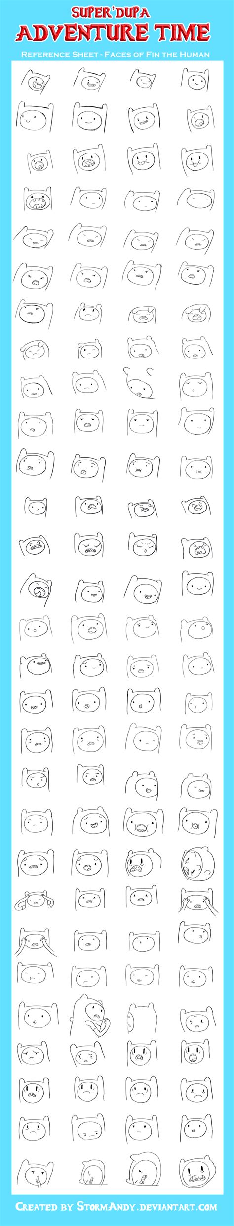 Drawing Finns Faces Template Adventure Time With Finn