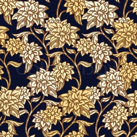 Vintage Floral Background Beautiful Flowers Fashion Seamless Pattern