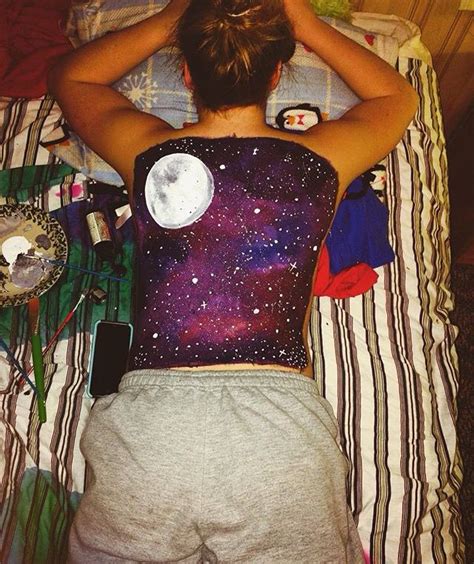 Back Painting Acrylic Paint Galaxy Back Painting Body Painting
