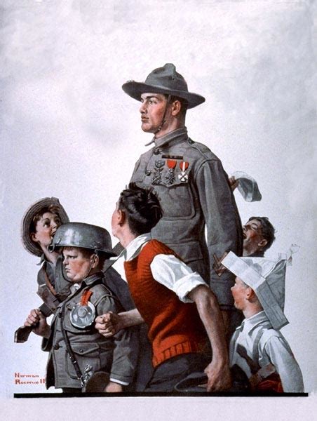 Soldier And Comrads Norman Rockwell Totally History