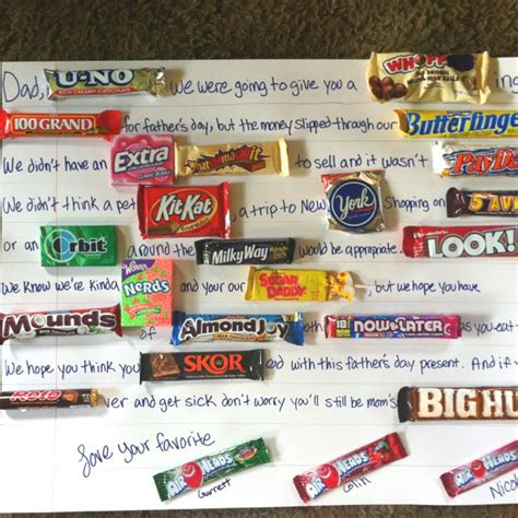 Fathers Day Candy Card Candy Bar Poster Candy Bar Cards Candy Cards