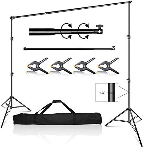 Emart X Ft Photo Video Studio Heavy Duty Adjustable Backdrop Support System Kit