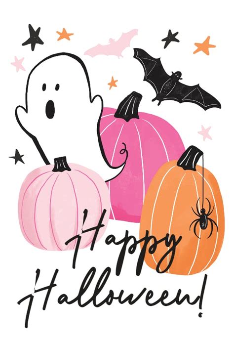Cute Bat Happy Halloween Card Royalty Free Svg Cliparts Vectors