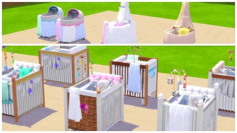 Baby Cribs Collection👶🏼👶👶🏿👶🏻🍼 No Cc The Sims 4 Youtube
