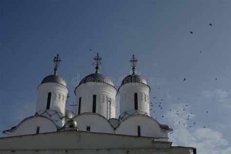 Domes Of A Christian Church With Crosses Stock Photo Image Of Church