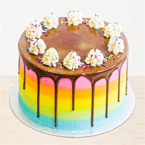 Melting Choco Rainbow Cake Winni
