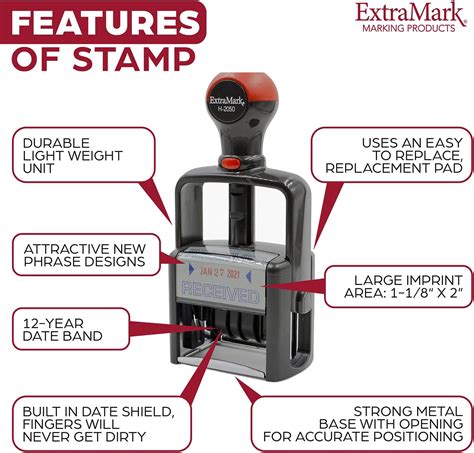 Buy Heavy Duty Style Office Date Stamp With FAXED Self Inking Dater