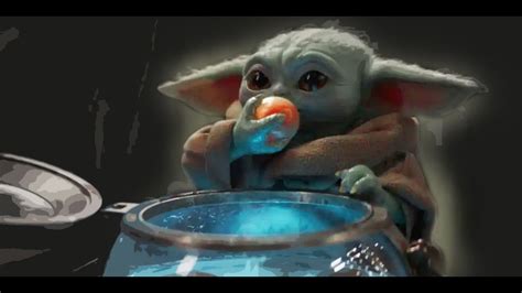 Baby Yoda Grogu Comiendo Huevos The Mandalorian Youtube