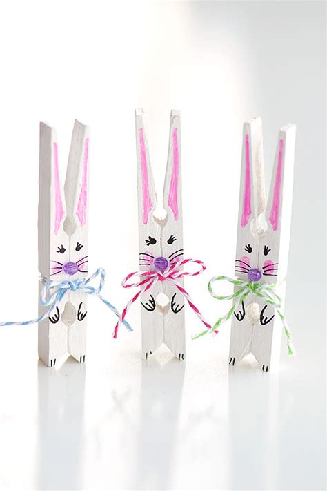 How To Make Clothespin Bunnies Clothespin Easter Bunny Craft