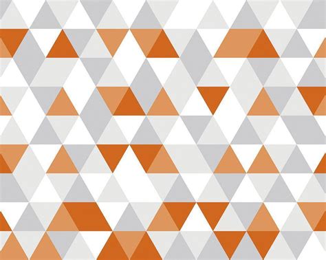 🔥 Free Download Bright Orange Geometric Wallpaper Mural
