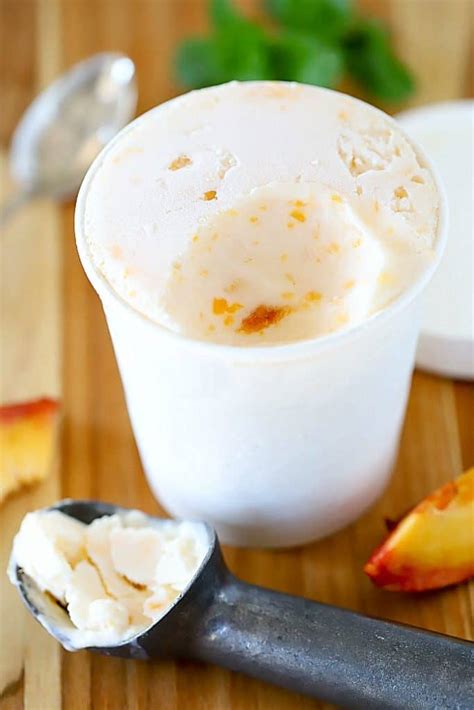 Peach Frozen Yogurt Recipe Yummy Healthy Easy