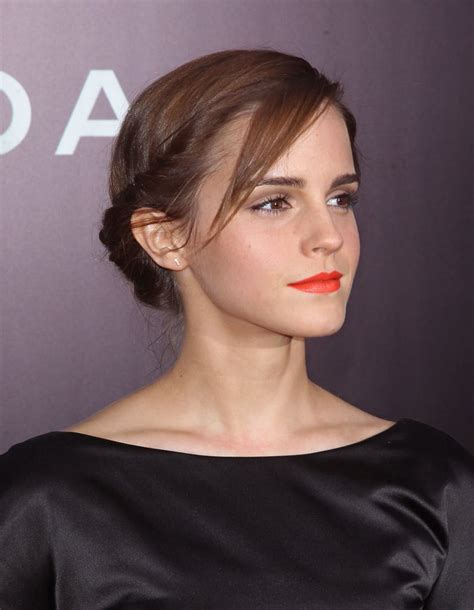 Emma Watson Celebrities Wearing Orange Lipstick 2014 Popsugar Beauty Photo 8